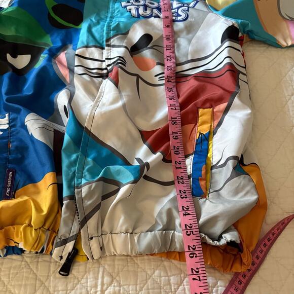 VTG LOONEY TOONS MEMBERS ONLY Windbreaker Jacket SzS Playful Cosplay Collectible - Picture 7 of 9